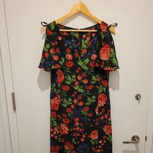 Long flower pattern dress